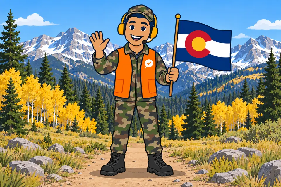 Ray, the RealAgentQuotes helper, waving a Colorado flag
